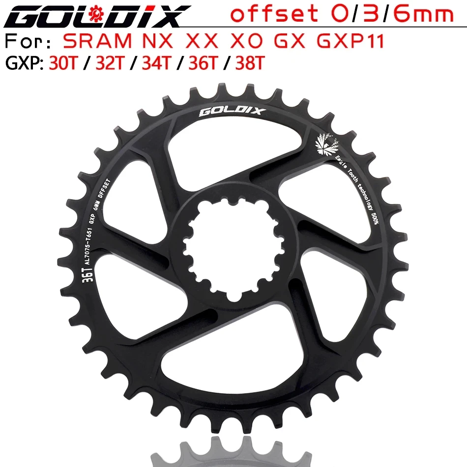 GOLDIX MTB Bicycle Chainring Narrow Wide Mountain Bike Chainwheel 30T 32T 34T 36T 38T For SRAM XX1 X9 XO X01 gx Eagle NX