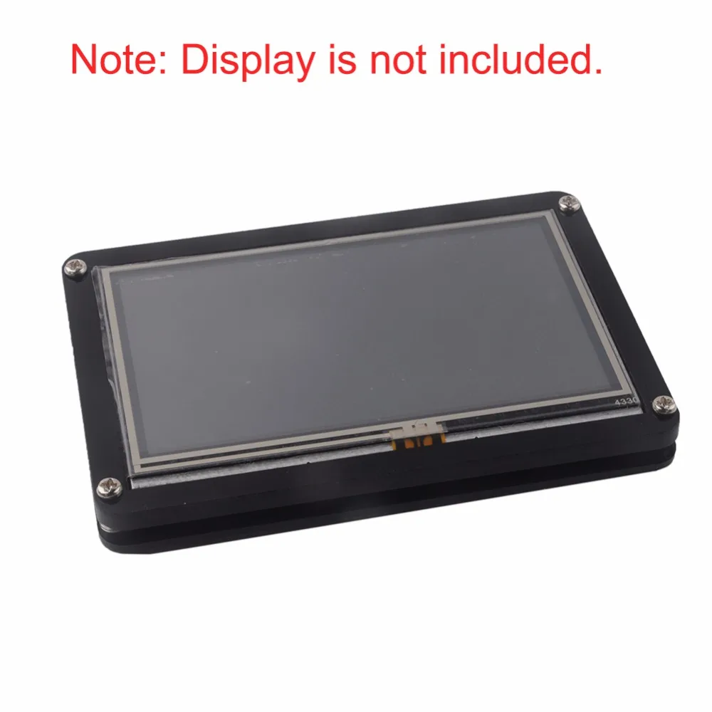 RCmall 5.0 inch Black Acrylic Nextion Case Box Enclosure for Nextion Enhanced 5.0 HMI Touch Display Screen LCD Module