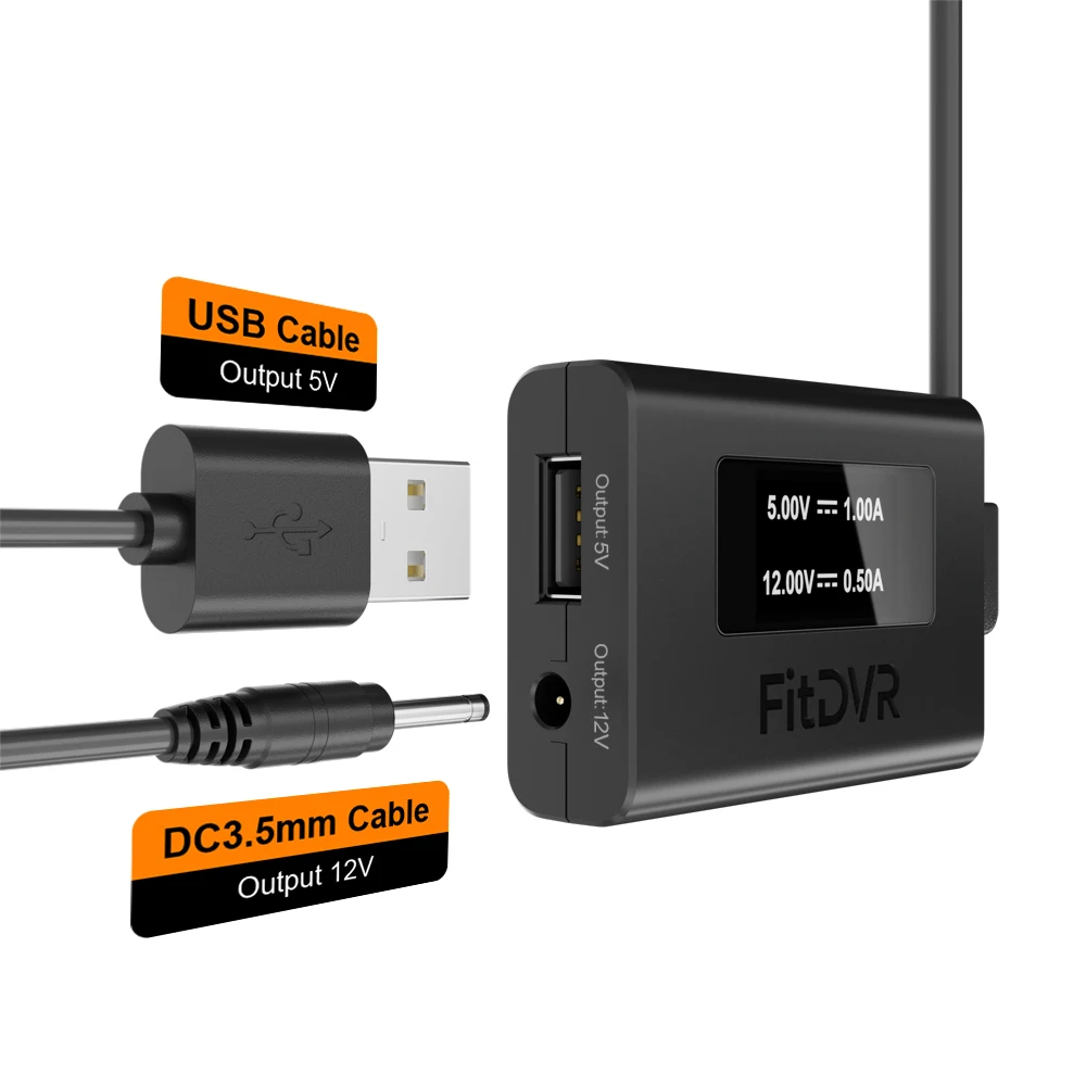 FitDVR Dashcam Adapter (4-Pin) for BMW E Chassis 2004-2010 with Rain Sensor, LED display, USB Power, Car DVR Accessories, D3-046