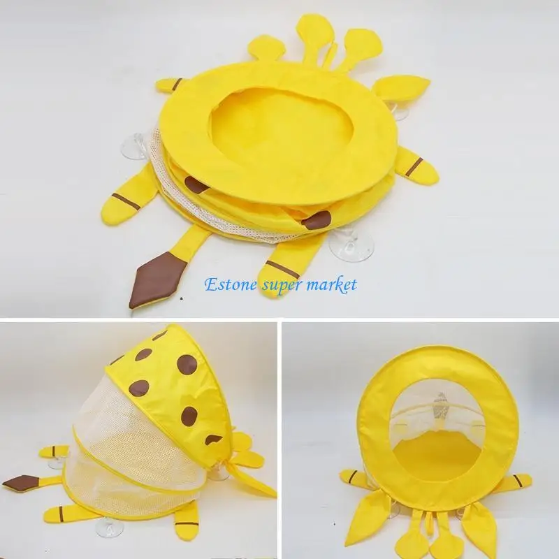 090B ของเล่นอาบน้ำเด็ก/เด็กทารกกระเบื้องแขวนปูสุทธิแบบพับได้กระเป๋าถุงเก็บแบบดูด