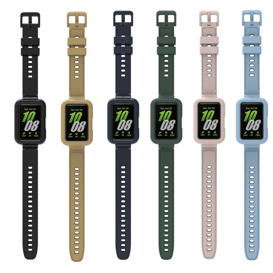 PC Case+Silicone Strap for Samsung Galaxy Fit 3 Band Bracelet Protective Cover Correa for Samsung Galaxy Fit 3 Wristband