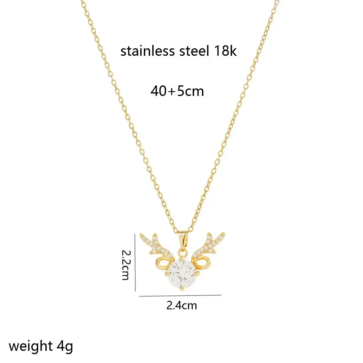 

The light luxury and multi-functional collarbone chain bestseller zircon necklace, ladies wearing deer