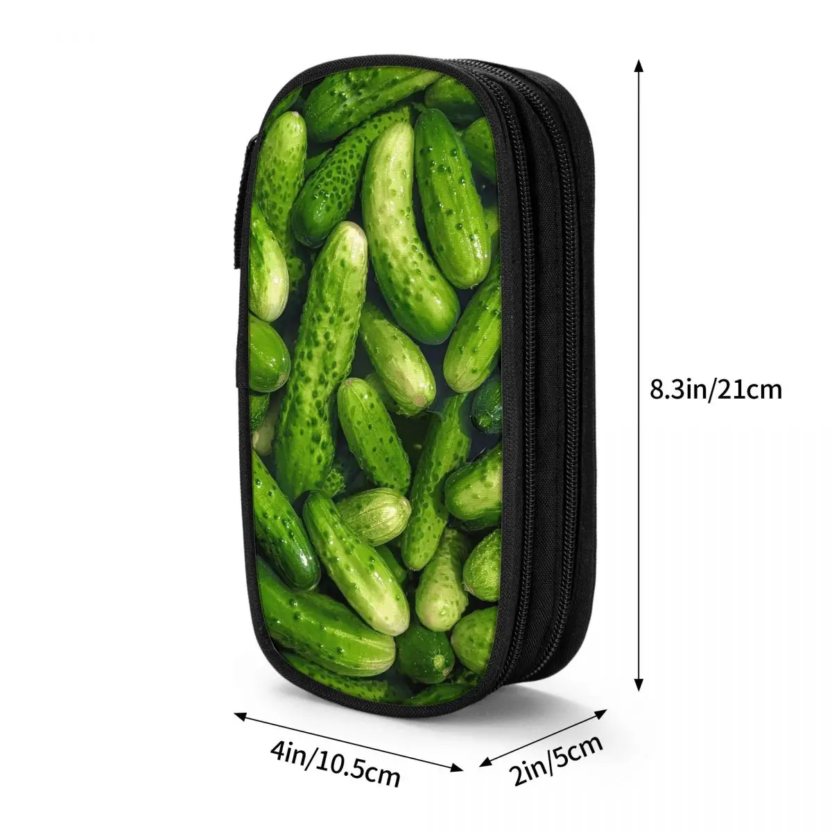 مقلمة الخيار مقلمة المدرسة طبقة مزدوجة للأطفال جميلة سعة كبيرة صندوق القلم اللوازم المدرسية