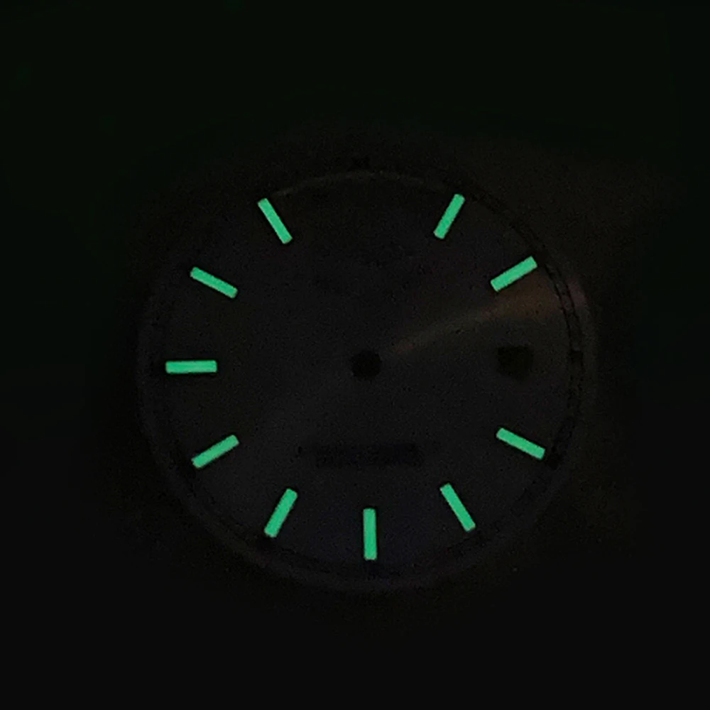 31mm Rome S Logo Day And Date Dial Suitable For 8285 Movement Green Luminous Sunburst Watch Modification Accessories