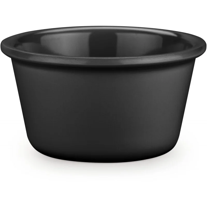Ciotola per salsa Ramekin in plastica per casa e ristorante, plastica, 4 once, nera