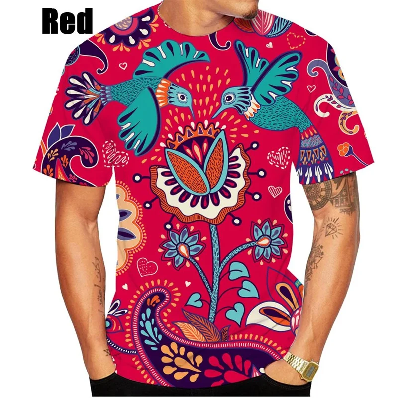 

New Vintage 3D Printed Persia And India Paisley Pattern T Shirt For Men Hinduism Spiritual Totem Graphic Tee Shirts T-shirts Top