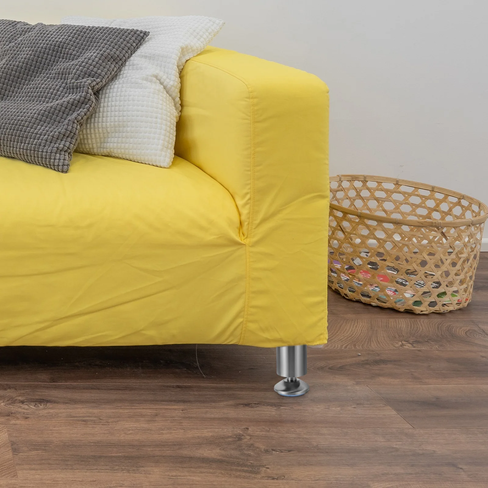 4 قطعة أقدام أثاث من الفولاذ المقاوم للصدأ قابلة للتعديل لخزانة طاولة رف الكتب مضاد للصدأ طويل الأمد مصقول مطلي بالفراغ