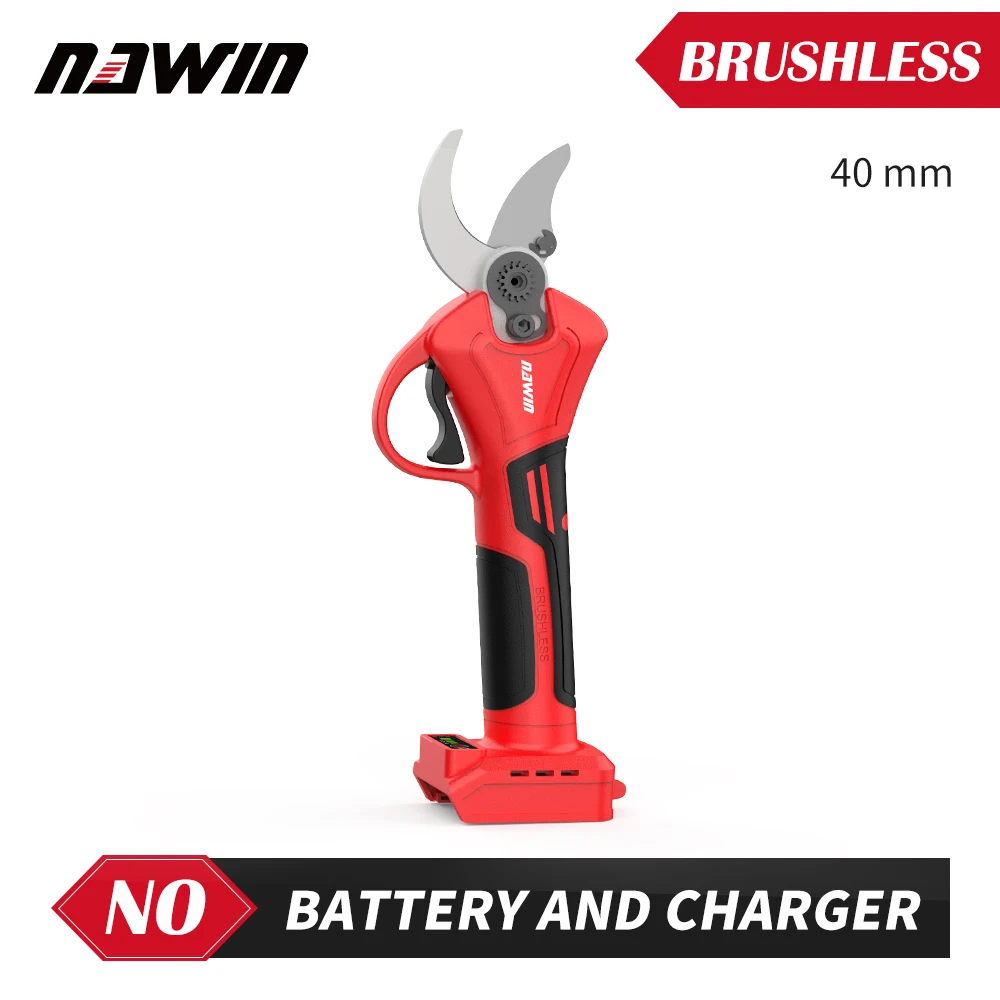 

NAWIN 20V Cordless Brushless 40MM Electric Pruning Shears DIY Home Garden Outdoor Pruning With Electric Display