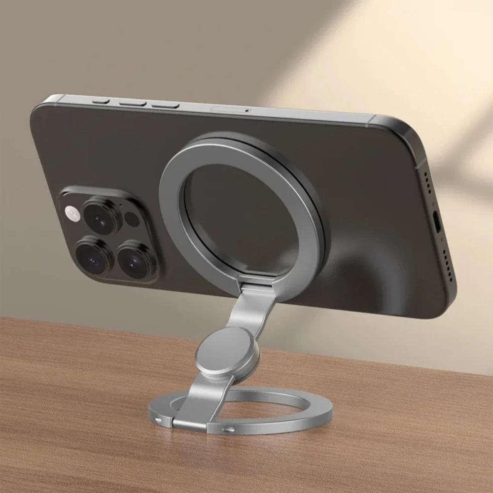 

Portable Magnetic Phone Ring Holder Double-sided 360° Rotation Cell Phone Grip Stand Metal Foldable Phone Stand For iPhone