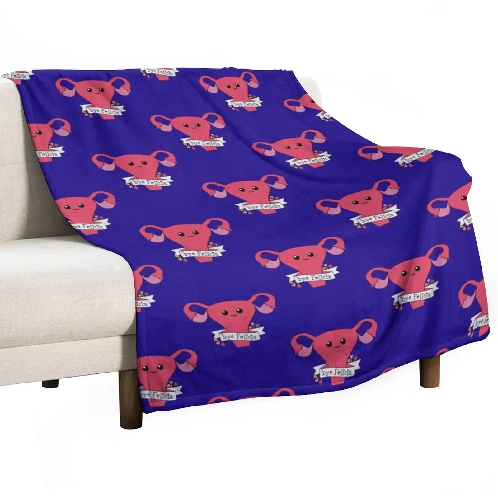 

Bye Felicia Uterus Throw Blanket Decorative Soft Throw Blanket for Couch Sofa
