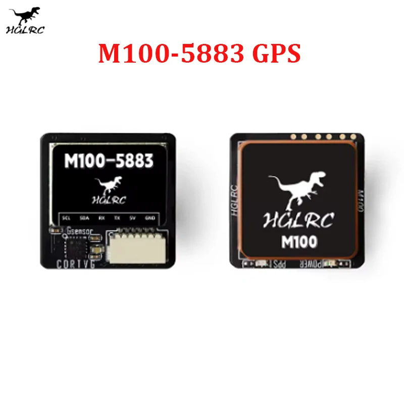 HGLRC M100-5883 M10 GPS Module with Compass Ceramic Antenna on-board LED Indicators 21x21mm for RC Airplane FPV Long Range