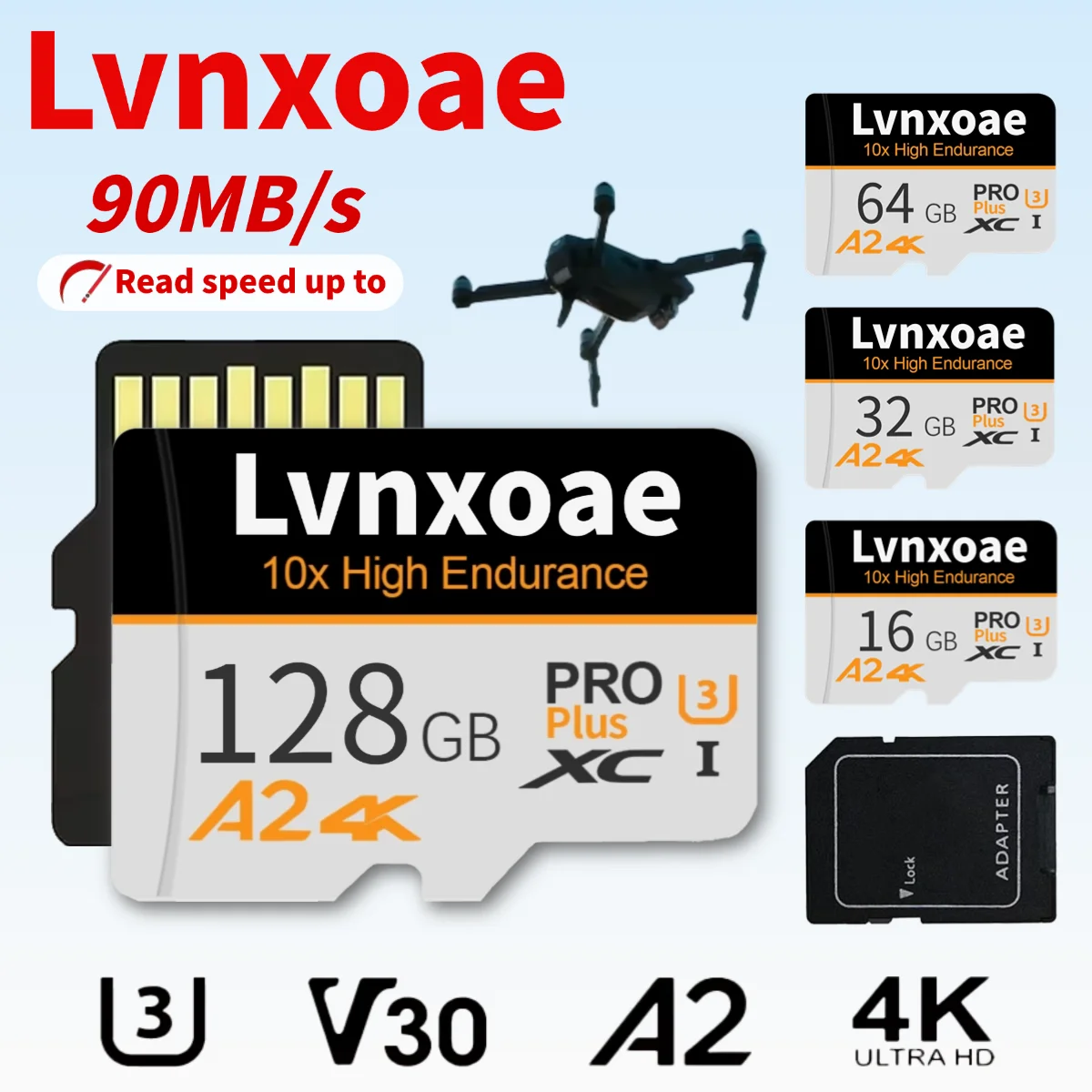 بطاقة ذاكرة Microsd عالية السرعة 128 جيجابايت 64 جيجابايت U3 C10 A2 V30 4K بطاقة Micro SD 32 جيجابايت 16 جيجابايت حتى 90 ميجا بايت/ثانية بطاقة فلاش TF لكاميرا الهاتف
