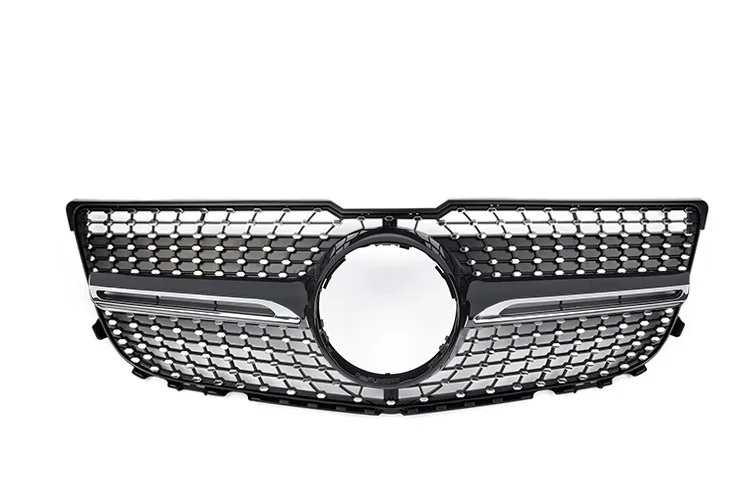 

Brand New Black Front Hood Bumper Kidney Center Grille Grills With Chrome Moulding For Mercedes Benz GLK-CLASS X204 2012-2015