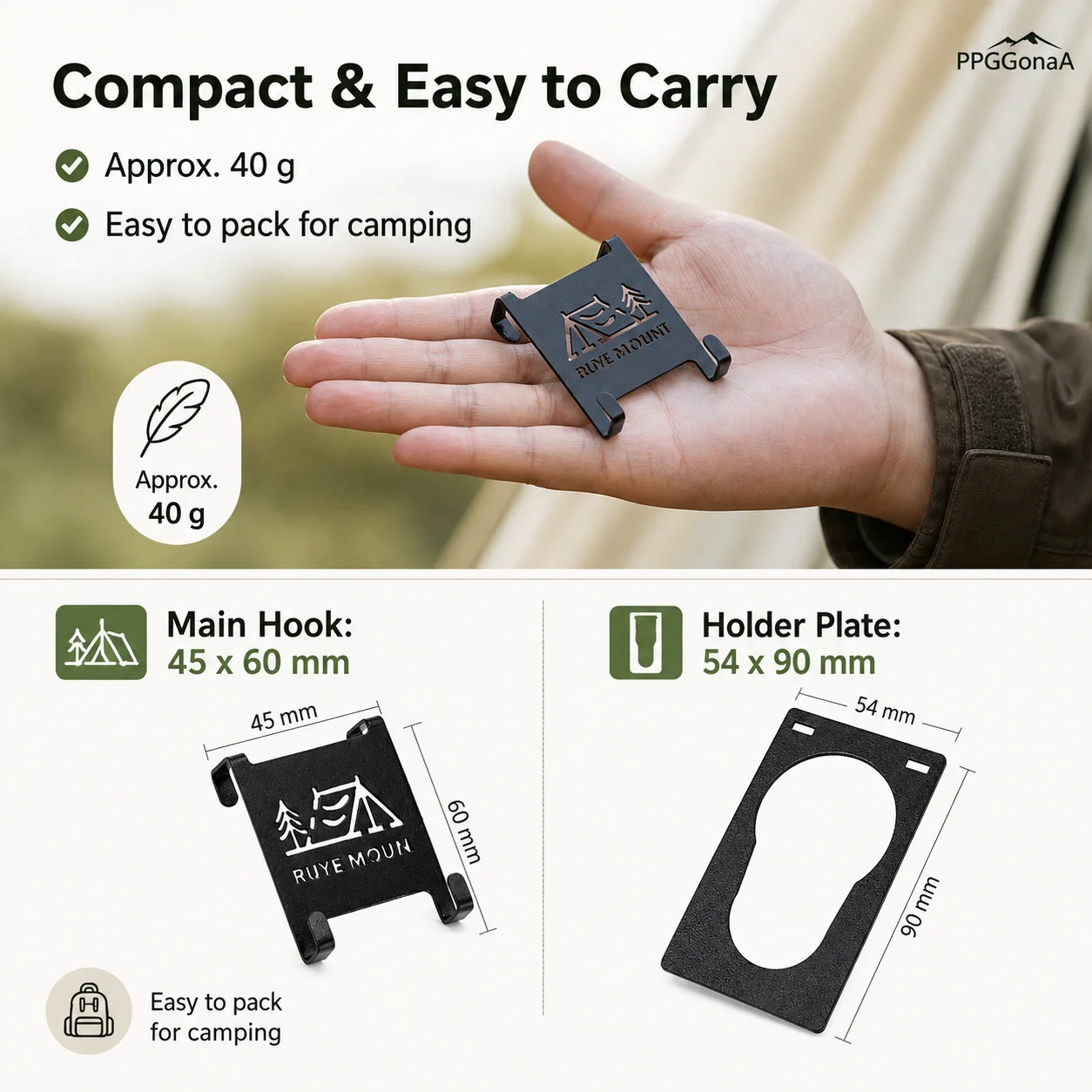 Camping Table Gas Canister Hanger Portable Metal Fuel Canister Holder Hook for Outdoor Stove Camping Gear Organization