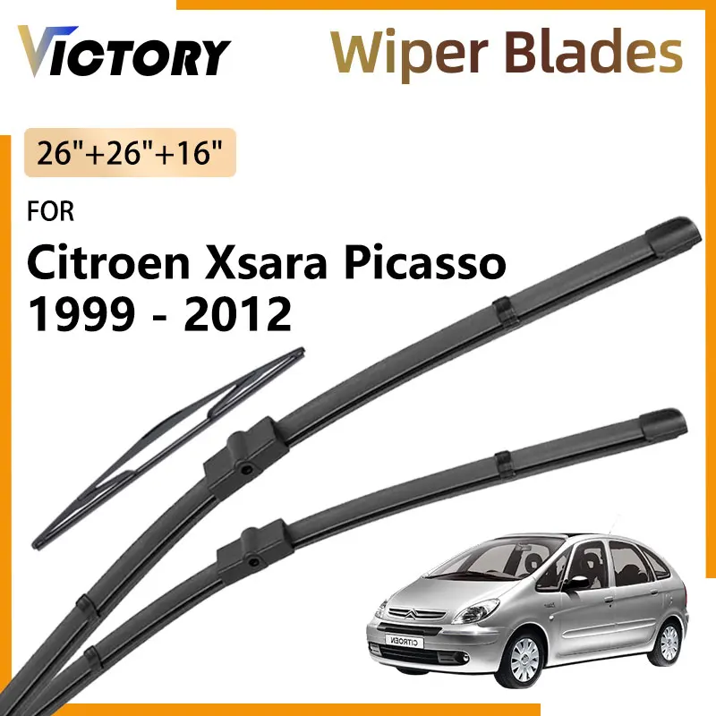 Front Rear Wiper Blades For Citroen Xsara Picasso Break 1999 - 2012 2011 2010 2009 2007 2006 2005 2003 2001 Window Brushes Parts