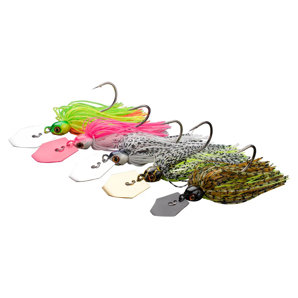 7G/10G/14G Metal Chatter Bait Spinner Bait Weedless Fishing Lure Buzzbait Wobbler for Bass Pike Walleye Fish Swim Jig Swimbait