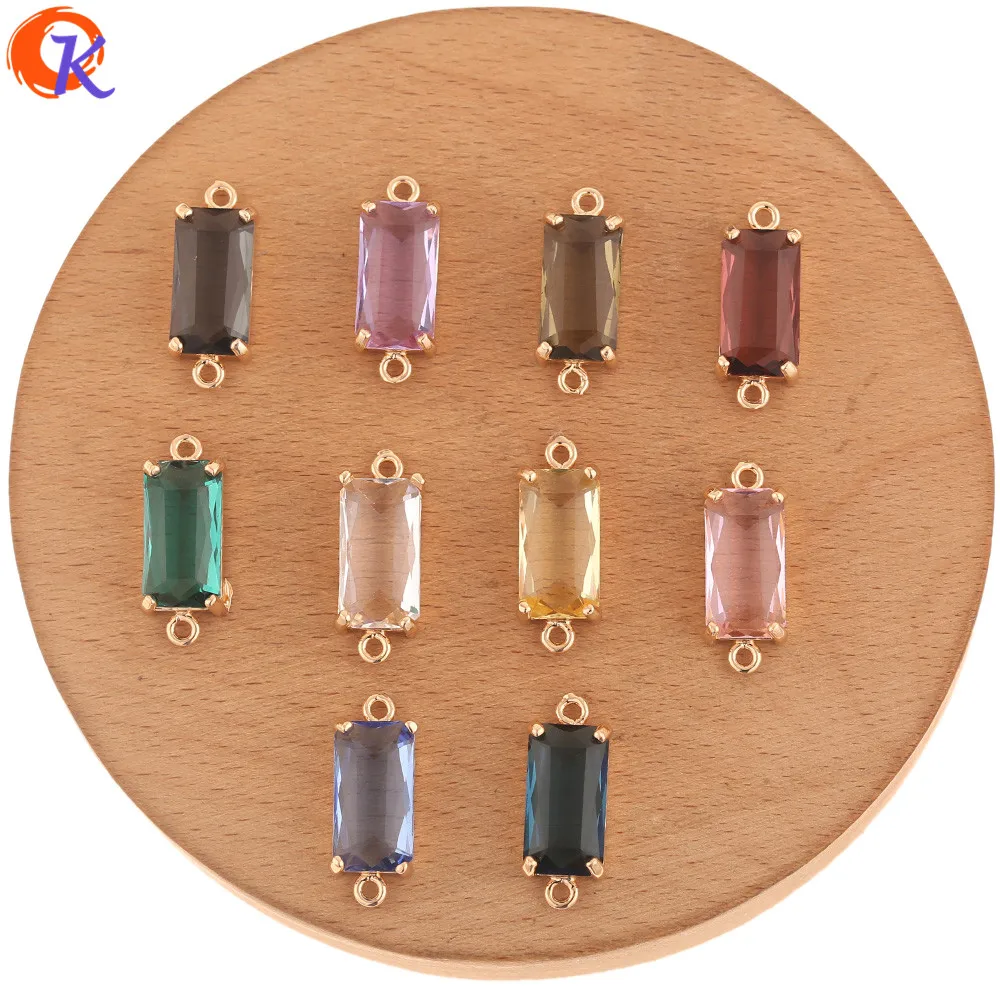 

Cordial Design 50Pcs 9*22MM Jewelry Accessories/DIY Making/Crystal Earrings Connectors/Hand Made/Jewelry Findings Component