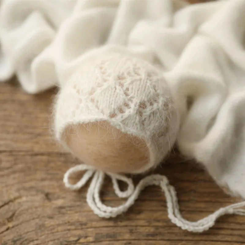 2025Accesorios de fotografía de envoltura elástica para recién nacidos, envoltura de punto de hilo de visón para accesorios de envoltura de bebé