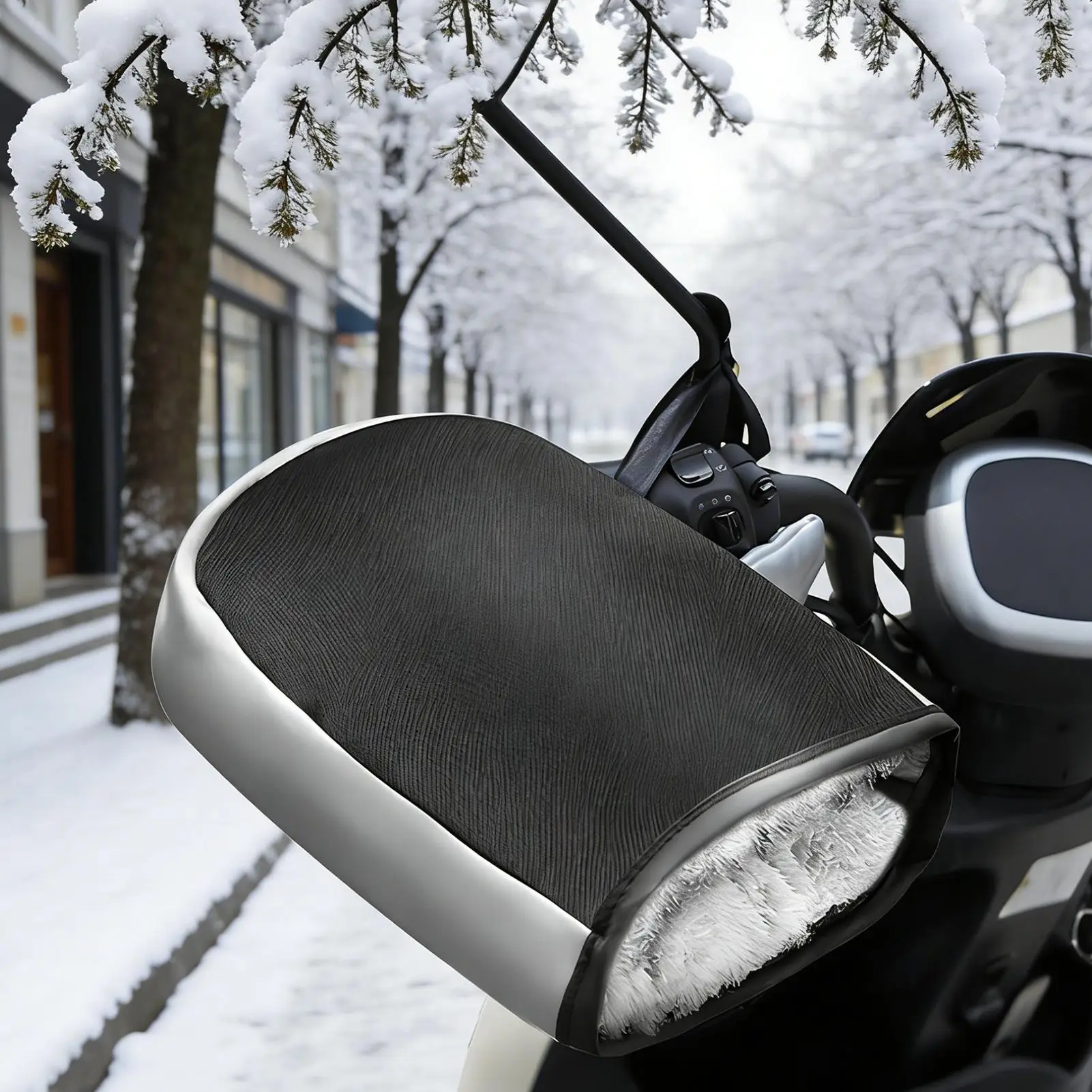 Motorcycle Reflective Handlebar Gloves Winter Thermal Warm Gloves Cold Weather Bicycle Handlebar Mittens  for Motorbike
