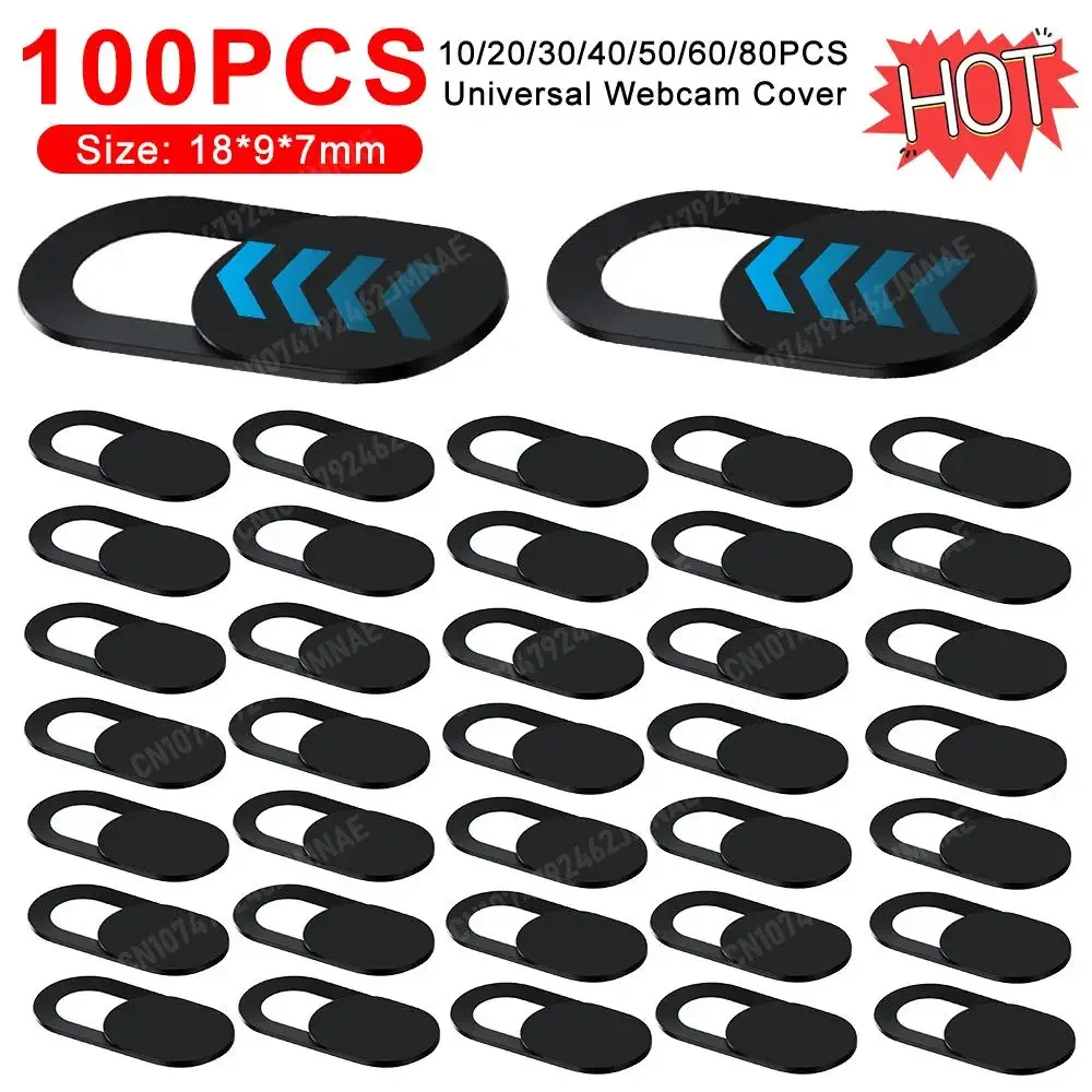 10-100pcs Webcam Cover Shutter Magnet Slider Kunststoff Universal Antispy Kamera Abdeckung für Laptop iPad PC MacBook Datenschutz Aufkleber