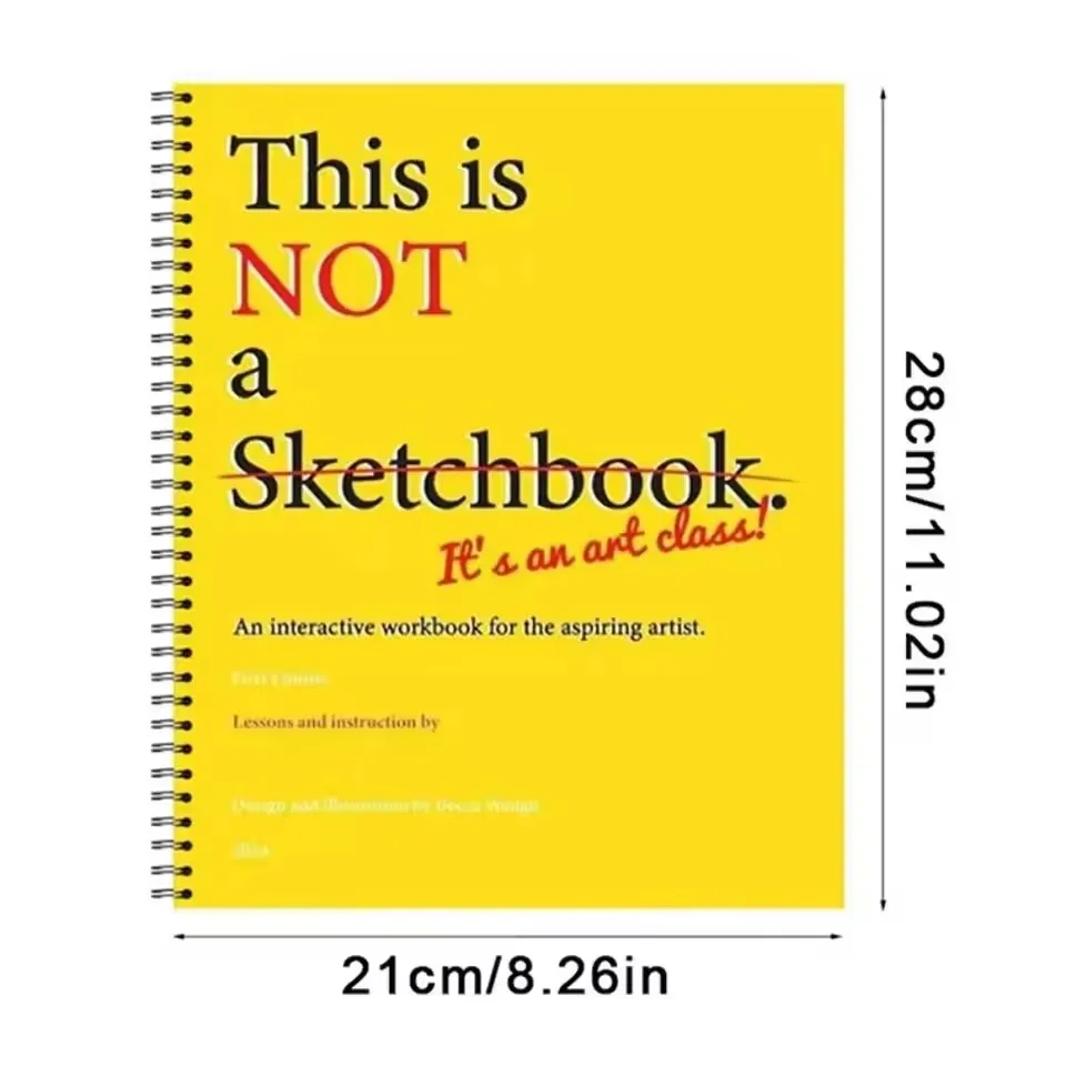 Professional This Is Not a Sketchbook Interactive Workbook Hardcover Art Class Drawing Book Thick Paper Stationery