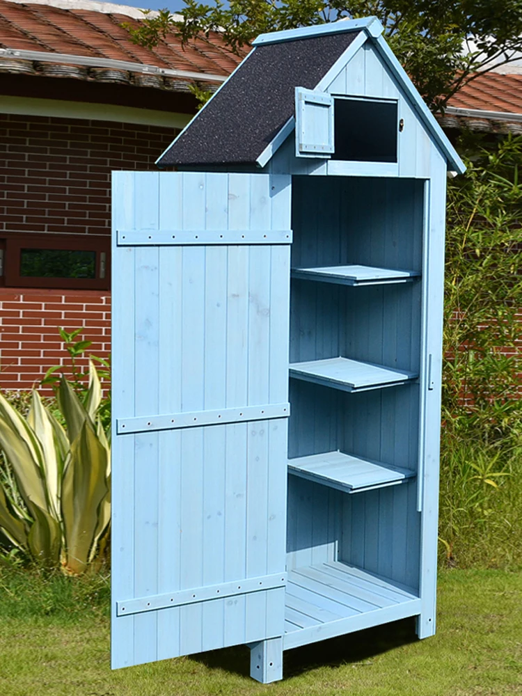 Szafka do przechowywania na zewnątrz, wodoodporna, w stylu europejskim, dekoracyjna szafka narzędziowa do przechowywania na dziedzińcu lub w ogrodzie.