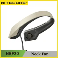 NITECORE NEF20 Portable Hanging Neck Fan Bladeless Mute Neck Fan Camping Fishing Sport USB-C Rechargeable Neckband Air Cooler