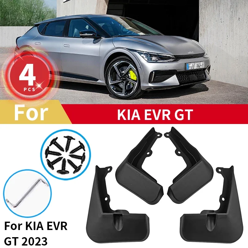 For Kia EV6 GT-Line GT Line CV EV 021 2022 2023 Mudguards Rear Wheel Mud Flaps Car Modification Splash Guards Fenders Mudflaps