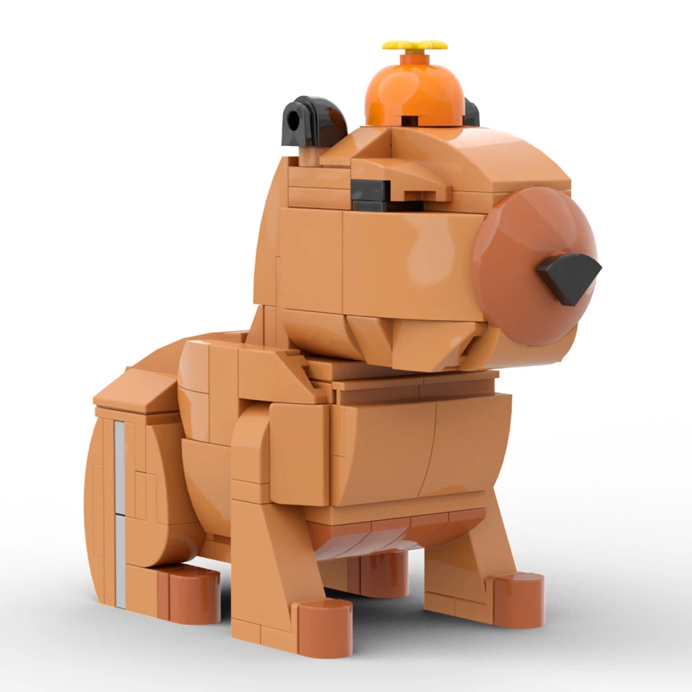 Bloques de construcción MOC 3 en 1 para niños, juguete de ladrillos de animales creativos, modelo Capybara, clásico hidrochoerus hidrochaeris Nerdy, regalo para niños