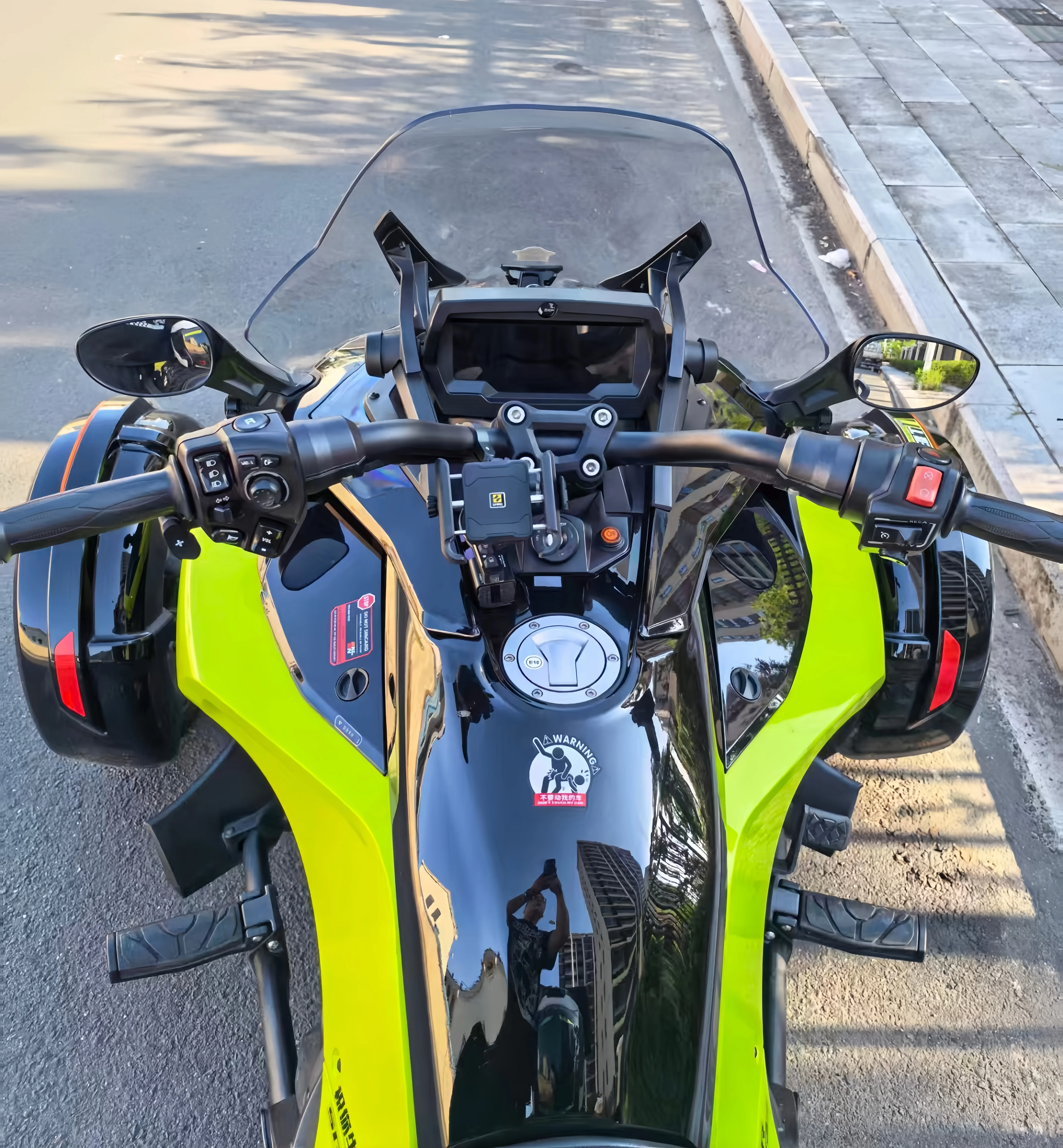 Motorcycle Accessories Black Front Bumper Guard With Skid Plate Fit Can‑Am Spyder F3‑S 2021-2023