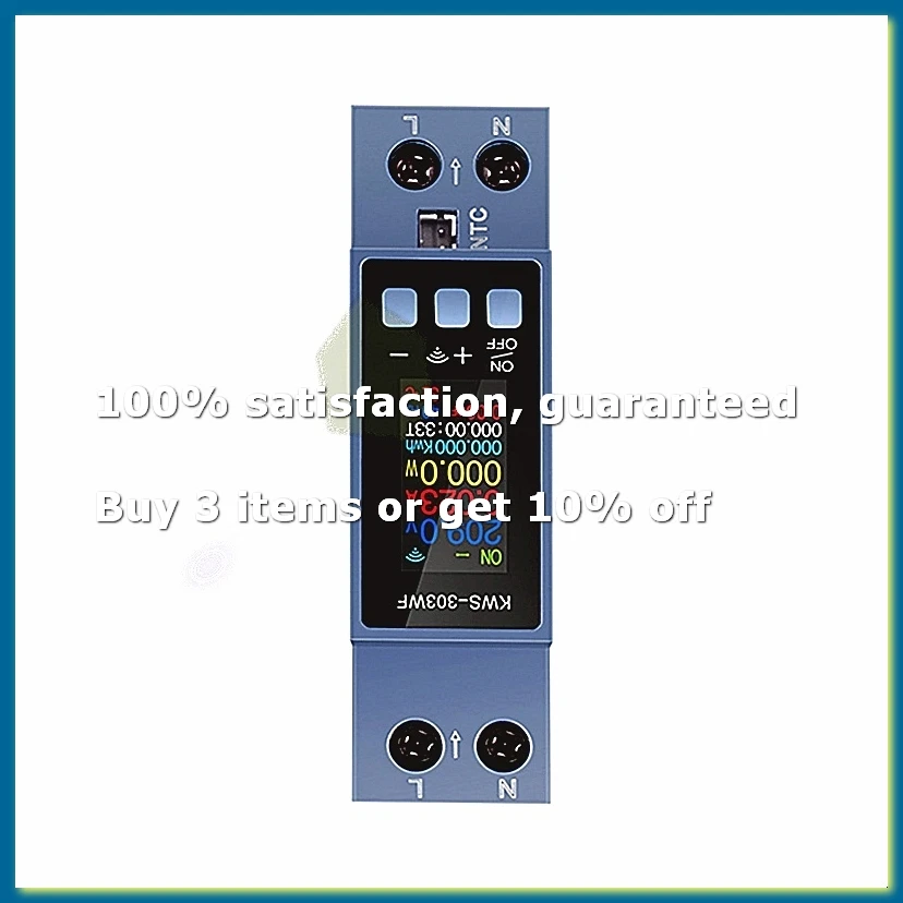 TUYA WIFI Energy Meter Din Rail Mount Digital Voltmeter Ammeter Wattmeter AC 100-290V KWh Power Meter Remote Control-A32R