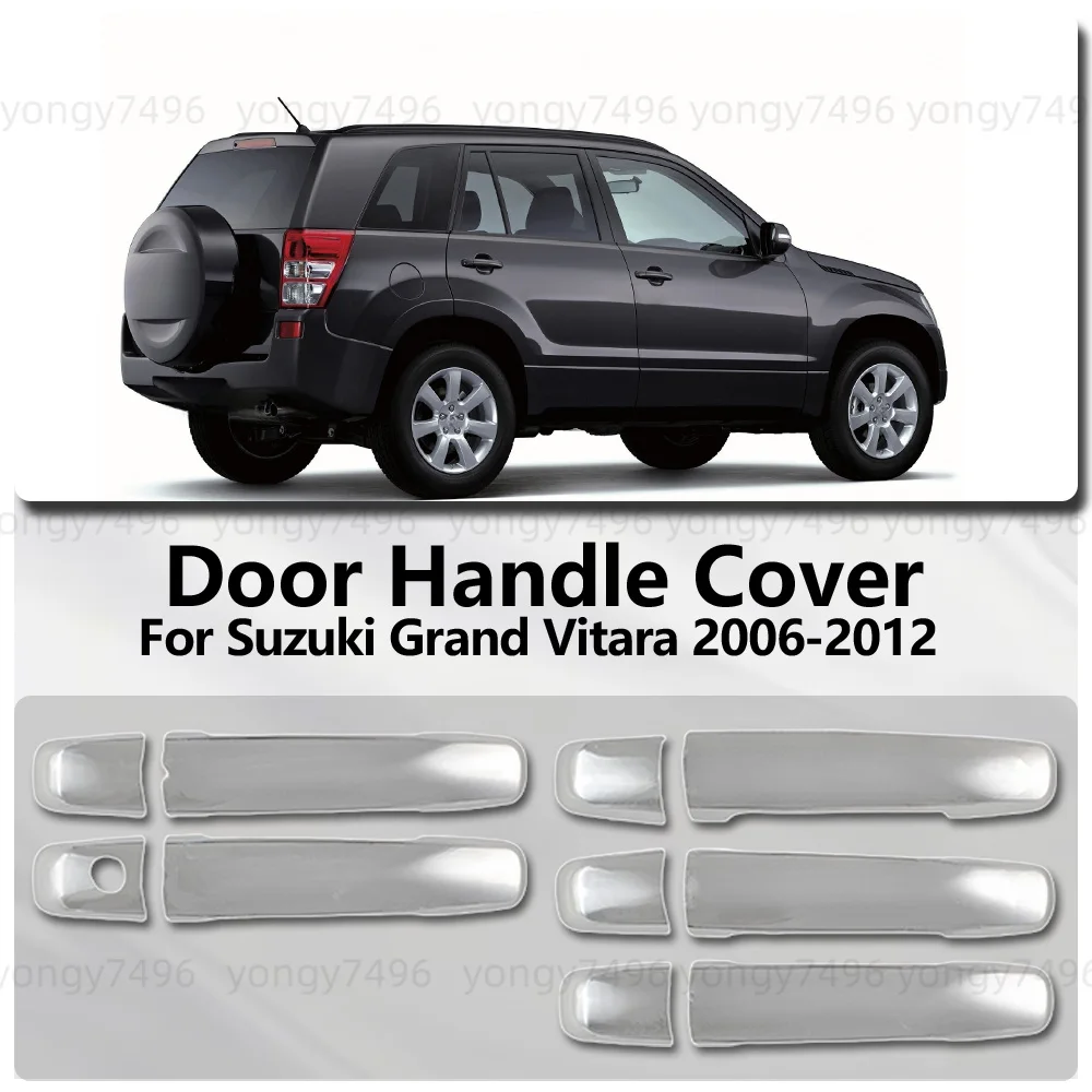 For Suzuki Grand Vitara 2006 2008 - 2012 Chrome Silver Door Handle Cover Stickers Exterior Car Accessories Decoration