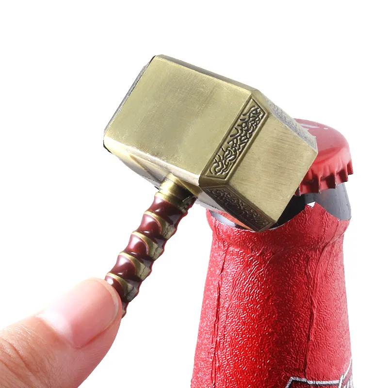 Fashion Movie Hammer Keychain Bottle Opener Key Chain Beer Corkscrew Keyring Car Key Accessories Pendant Souvenir Gift for Fans