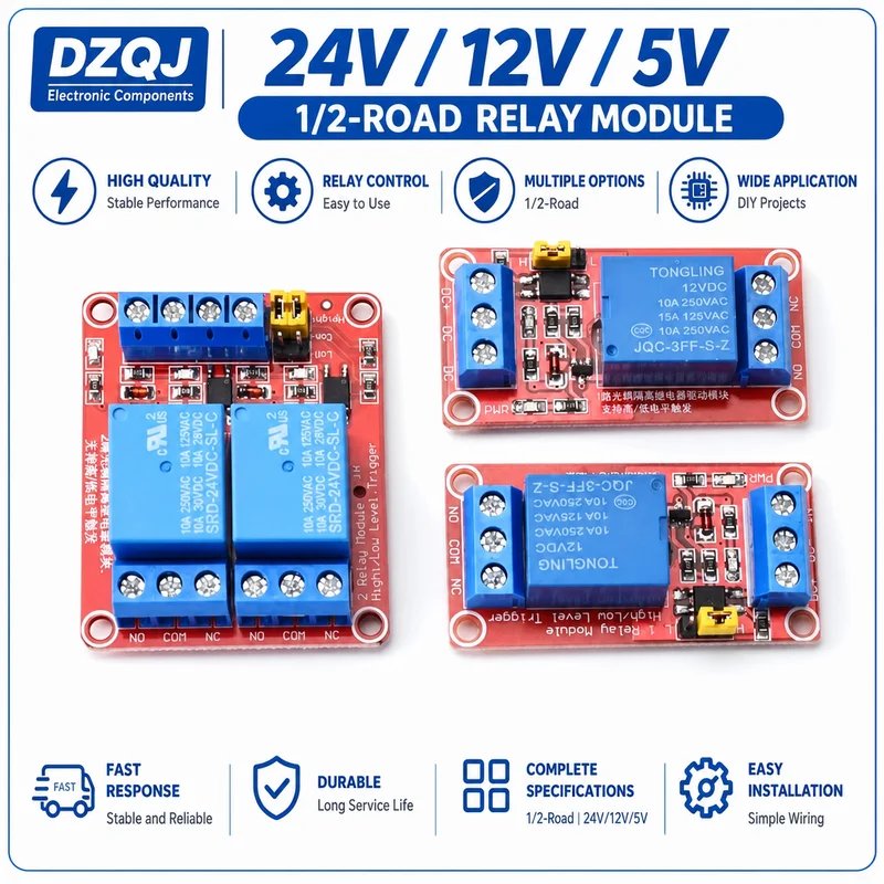 5V 12V 1/2/4/6/8 Channel Relay Module Board with Optocoupler High Low Level Trigger for Arduino ESP32