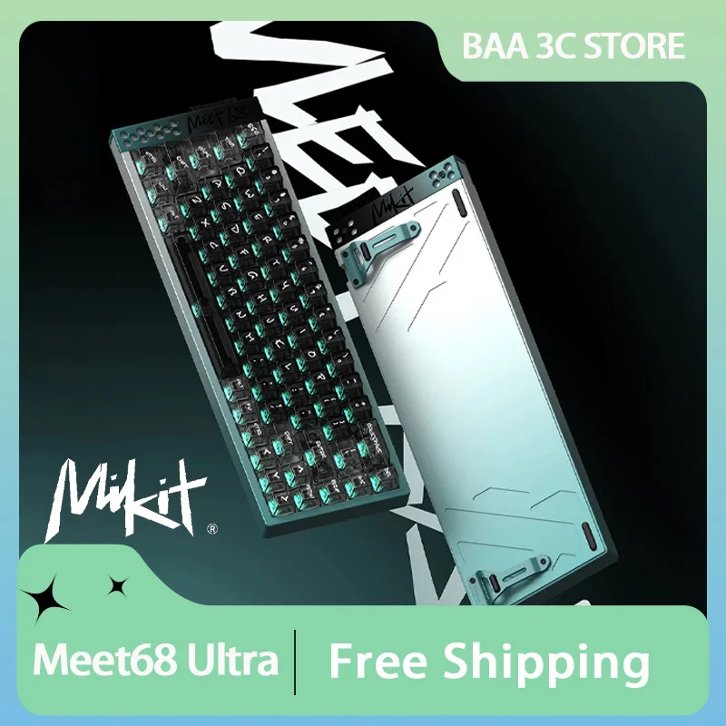 

Mikit Meet68 Ultra Magnetic Switch Keyboard Wired 8000Hz RT0.01mm CNC Aluminum Shell Mechanical Keyboard PC Accessories