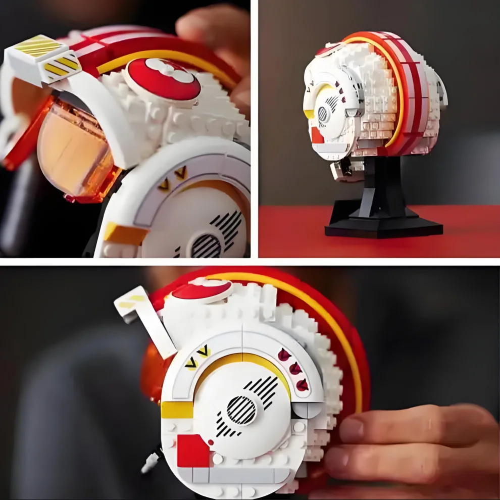 676 قطعة لعبة ساخنة خطة نجمة لوك سكاي مشوا الأحمر خمسة خوذة 75327 سفينة الفضاء معركة بناء لعبة المكعبات هدايا عيد الميلاد