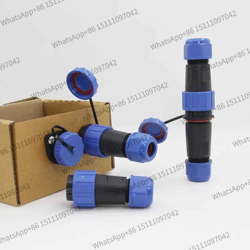 round LD20 waterproof aviation plug connector screw free welding 2 core 3 pin 4 hole male and female docking 25A