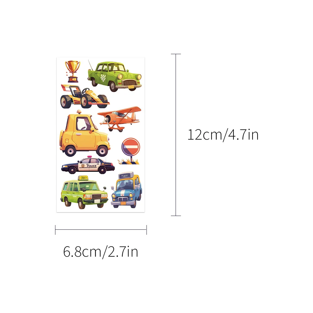 10Pcs/set Cartoon car tattoo stickers daily party party body decoration disposable tattoo stickers