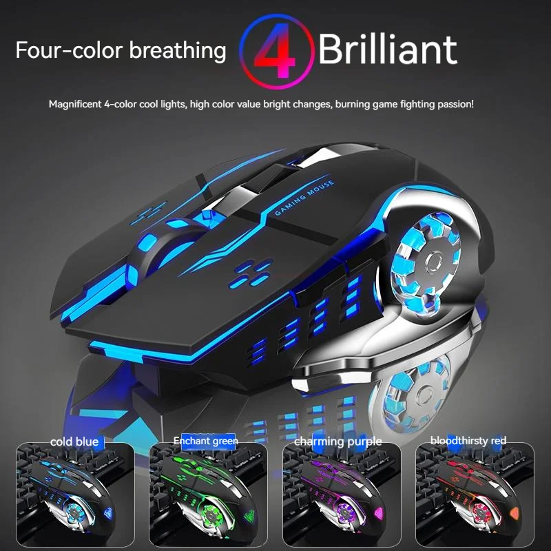 New Style Aula Sc100 Rechargeable Wireless Mouse Silent Silent Desktop Laptop Dedicated To Boys Esports Gaming Desktop Gifts