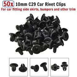 50pcs 10mm schwarz Auto LKW Stoßstange Kotflügel Niet clips hochwertige Auto Befestigungs halter Kunststoff Niet clips Zubehör