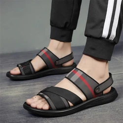 Sandals Men 2024 Trend Summer Outdoor Leisure Non-slip Beach Luxury Brand Sandal High Quality Soft Sole Dual-purpose Sandals Men