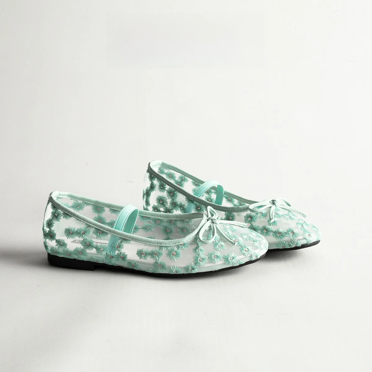 ballet-floral-mary-jane-shoes-women's-summer-mesh-breathable-gentle-knot-flat-bottom-comfortable-slip-on-single-shoes