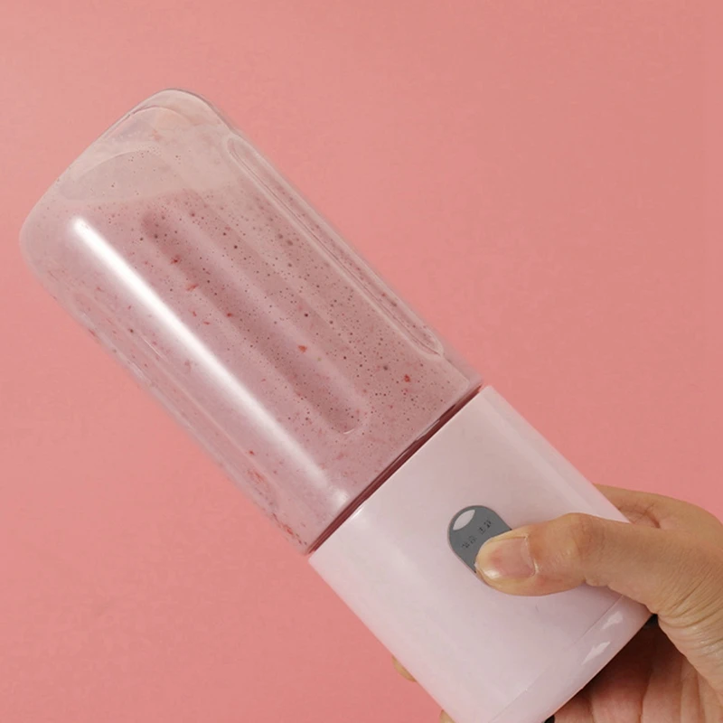 1 ชิ้นเครื่องคั้นน้ําผลไม้ในครัวเรือนถ้วยแบบพกพาไฟฟ้าคั้นน้ําผลไม้ถ้วยพลาสติก + สแตนเลส