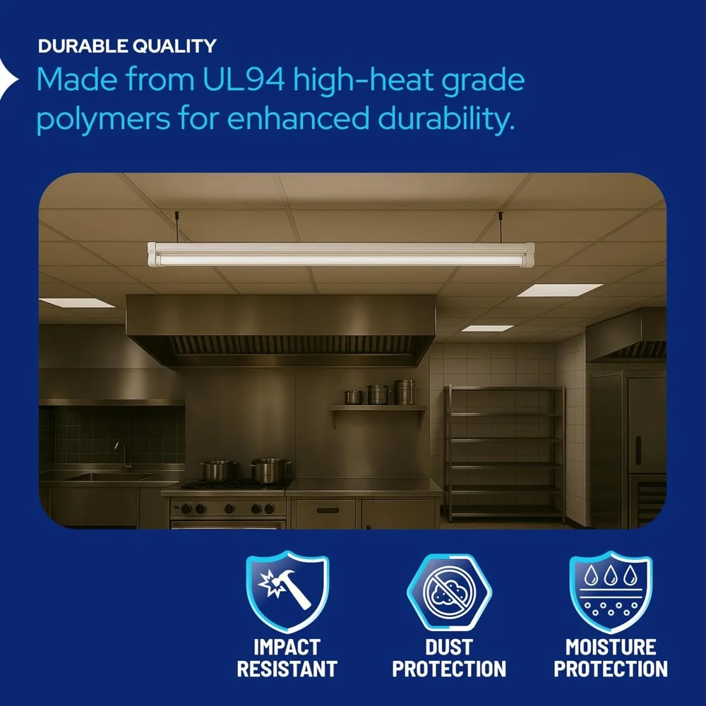 Protezione per tubo luminoso a LED/fluorescente con tappi terminali - 46,375 Coperture per diffusore di lampade e manicotti di sicurezza, Coperture protettive color oceano