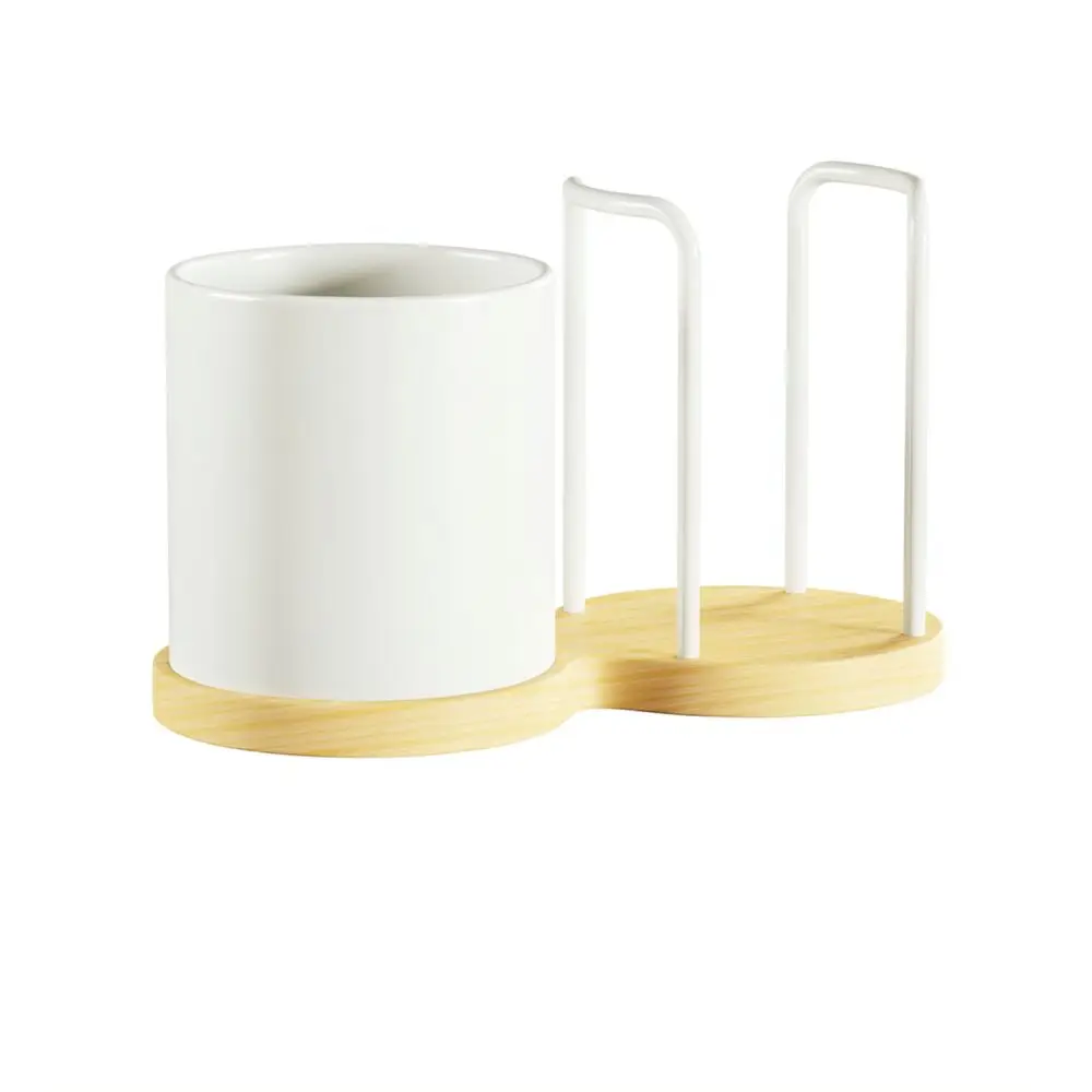 Wooden Cup Storage Dispenser For Ouchengjun Desktop Organizer Kitchen Countertop Disposable Paper Cup Holder Rack Stand