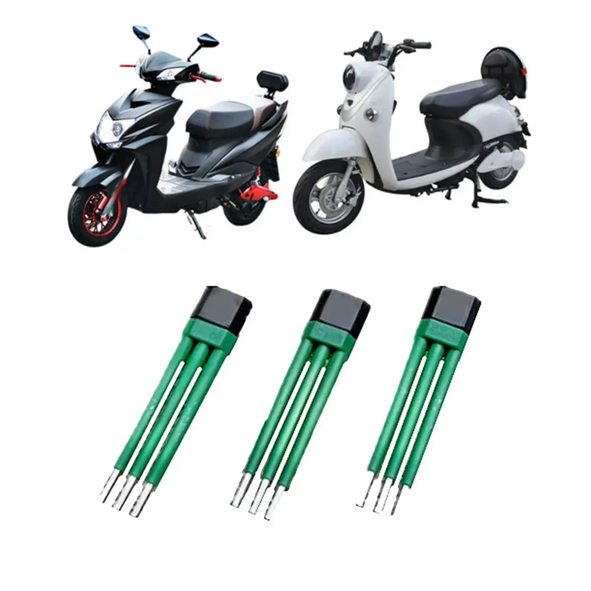 #31E Hall Sensor for Electric Bicycle Motor,3PCS Electric Bicycle 413F Hall Sensor for Ebike Motor 1000-3000W (Green)
