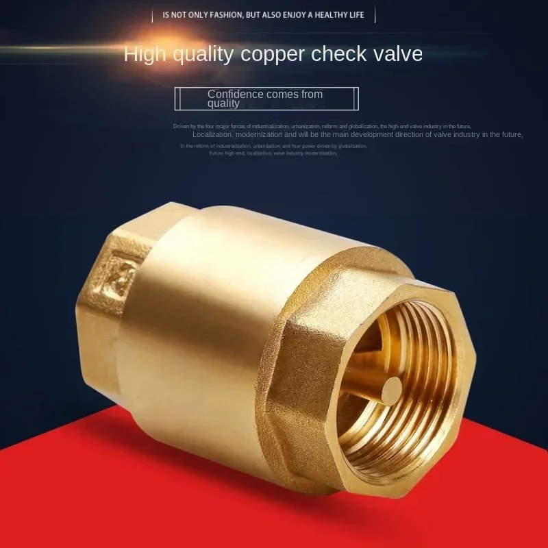 1pc DN15/DN20/DN25 NPT Brass Thread In-Line Spring Check Valve 25mm Diameter 200WOG for Water Control