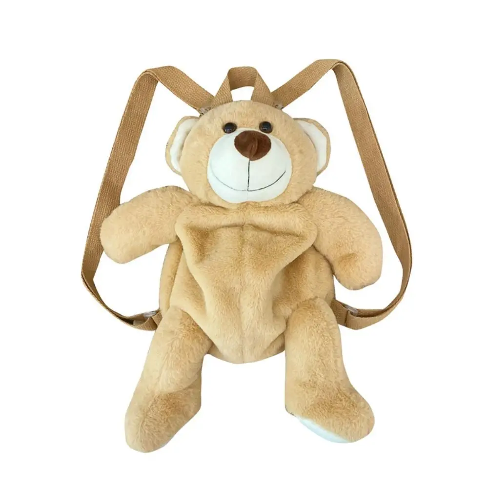 Tas bahu anjing kapasitas besar, tas sekolah anak perempuan, boneka binatang, kapasitas besar, ransel kreatif, mainan boneka beruang kartun