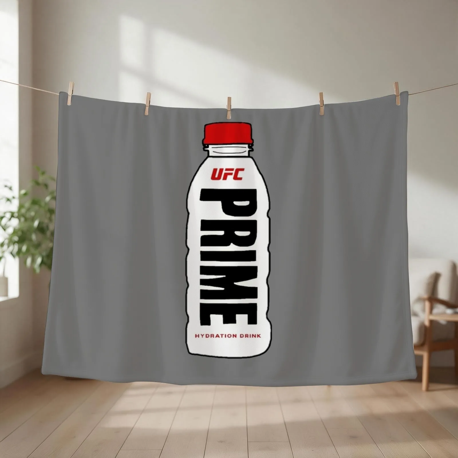 PRIME HYDRATION MMA BOTTLE Throw Blanket couch cozy soft plush fuzzy picnic outdoor blanket