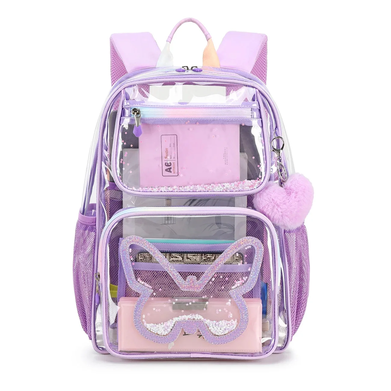 High Quality Waterproof Large Capacity TPU Transparent Clear Women Backpack